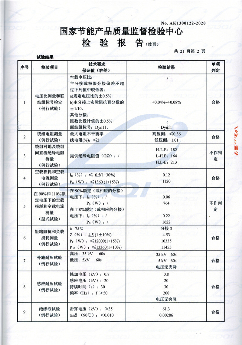 高低压试验报告-S11-1250武山武山武山油浸式变压器-2.jpg